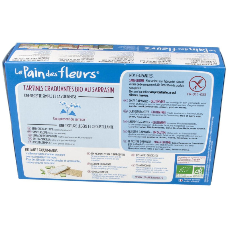 Cracker Trigo Sarraceno 300gr. Bio Sg S/sal Vegan - Le Pain Des Fleurs