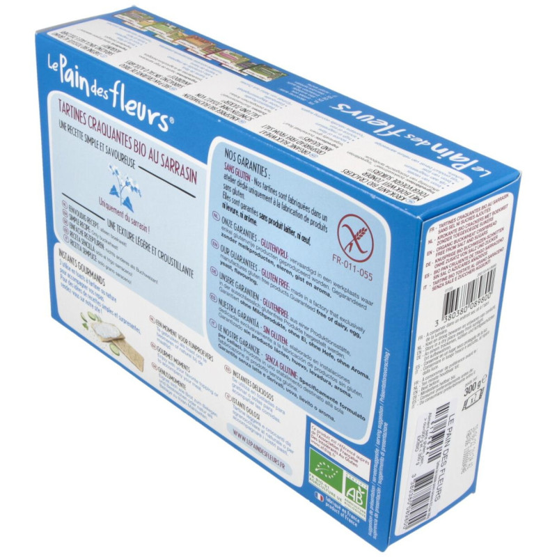 Cracker Trigo Sarraceno 300gr. Bio Sg S/sal Vegan - Le Pain Des Fleurs