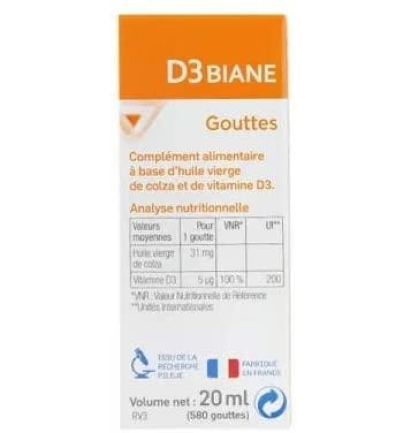 D3 Biane Gotas (1 Frasco 15 ml) - Pileje Slu