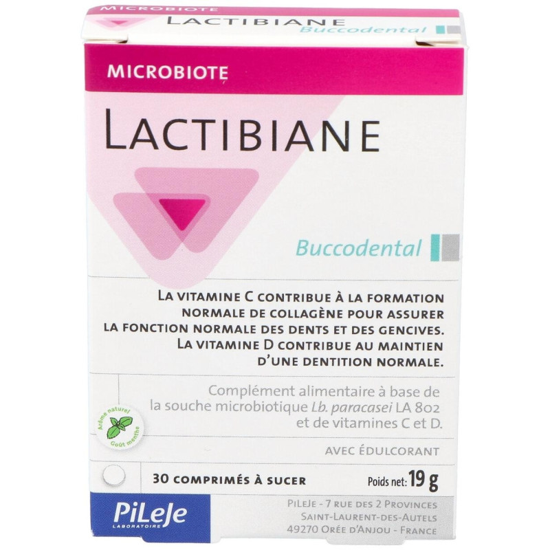 Lactibiane Bucodental 30 Comprimidos para Chupar - Pileje