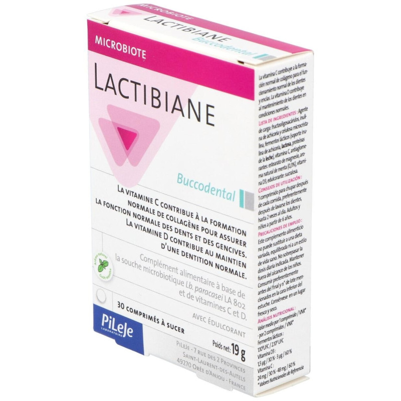 Lactibiane Bucodental 30 Comprimidos para Chupar - Pileje