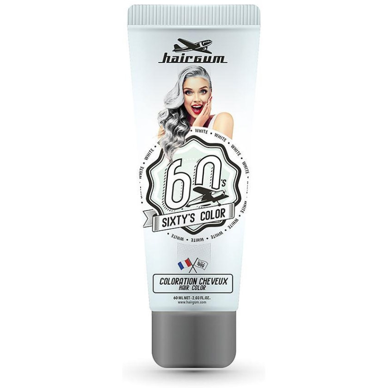 Sixty's Color Hair Color White 60ml - Hairgum