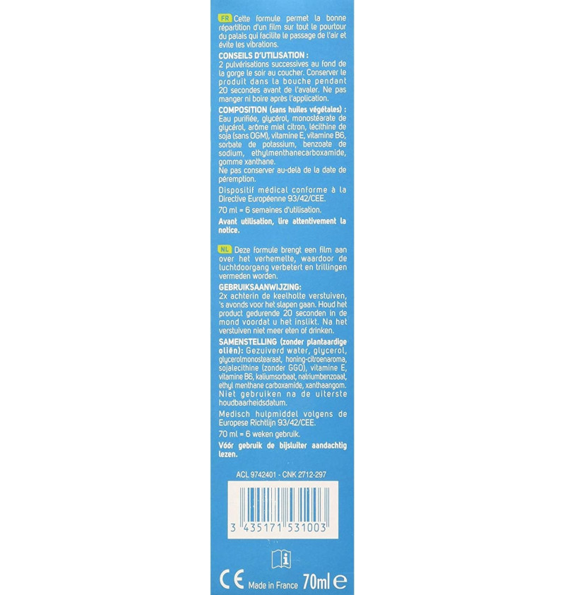 Quies Spray Bucal Antirronquidos (miel y Limon 70 ml) - Laboratorio Deiters