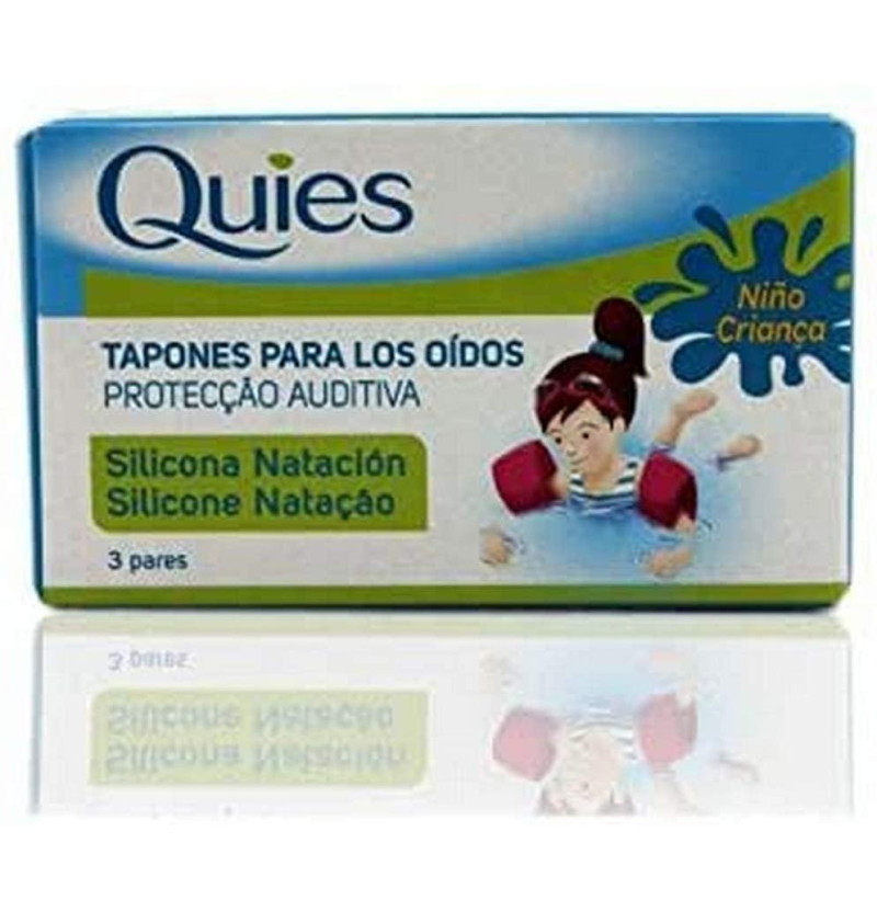 Tapones Oidos Silicona - Quies Agua (natacion 6 Unidades Niño) - Laboratorio Deiters