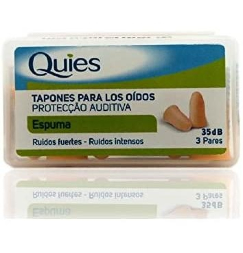 Tapones Oidos Goma - Quies (6 Unidades Color Carne) - Laboratorio Deiters