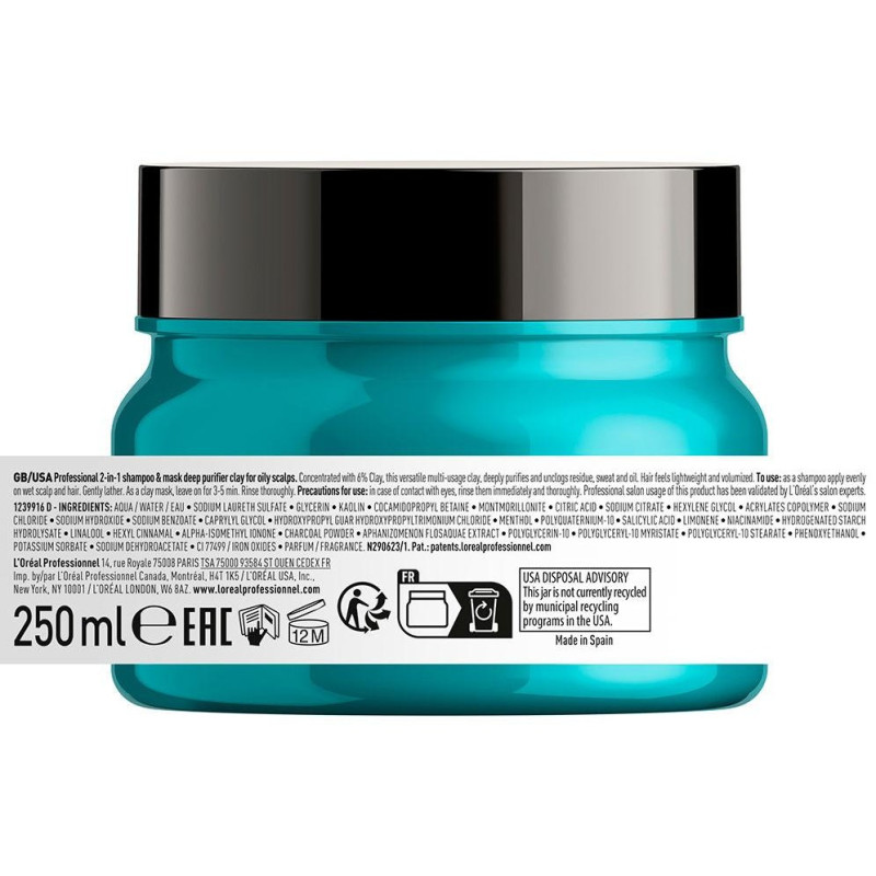 L'oréal Scalp Advanced Anti - Oiliness 2in1 Deep Purifier Clay 250ml - L'oral