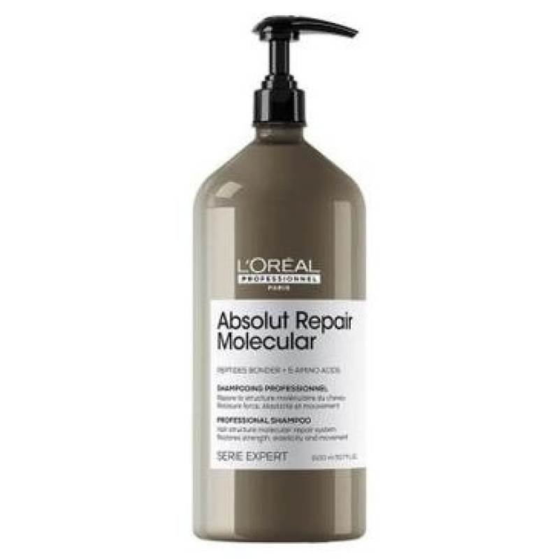 Absolut Repair Molecular Champú Profesional Sin Sulfatos Para Cabello Dañado 1500 Ml