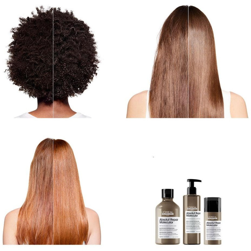 Absolut Repair Molecular Champú Profesional sin Sulfatos para Cabello Dañado Recarga 500 ml - Loral Professionnel Paris