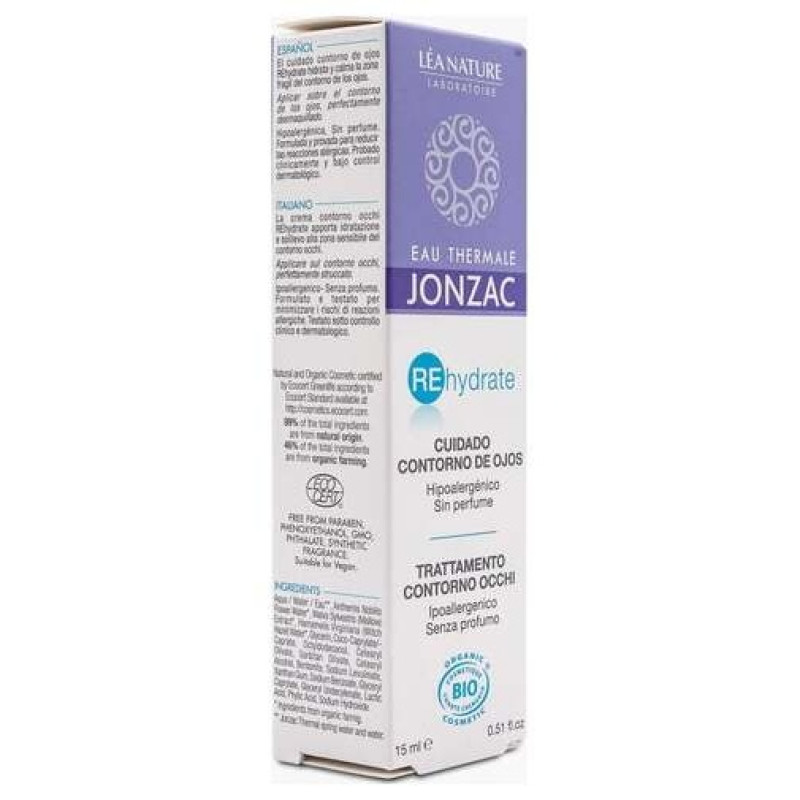 Rehydrate Contorno de Ojos sin Perfume 15ml. Bio - Jonzac Eco-bio
