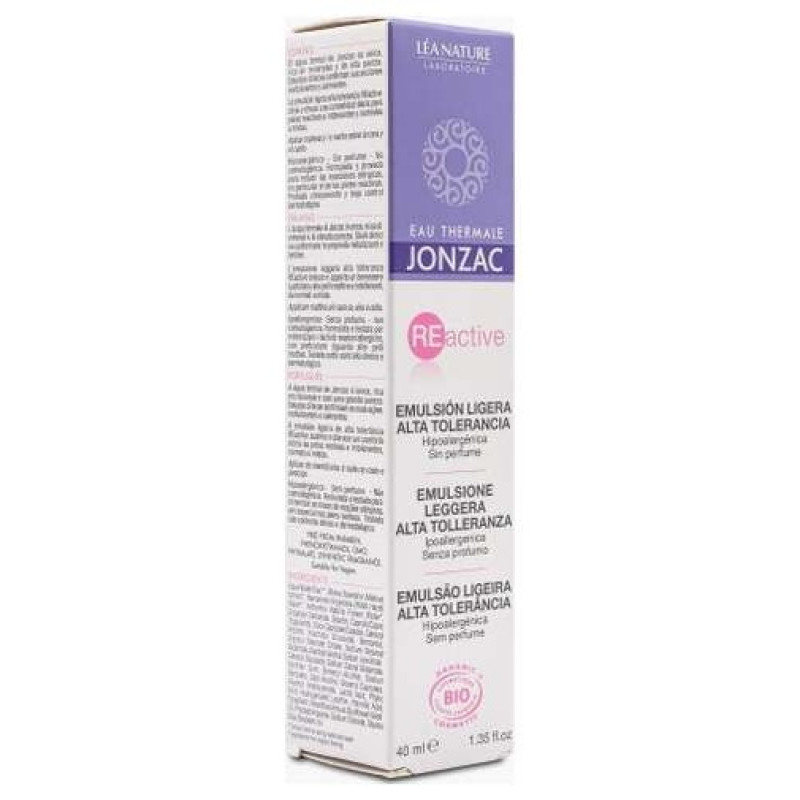 Reactive Emulsion Ligera Alta Tolerancia 40ml. Bio - Jonzac Eco-bio