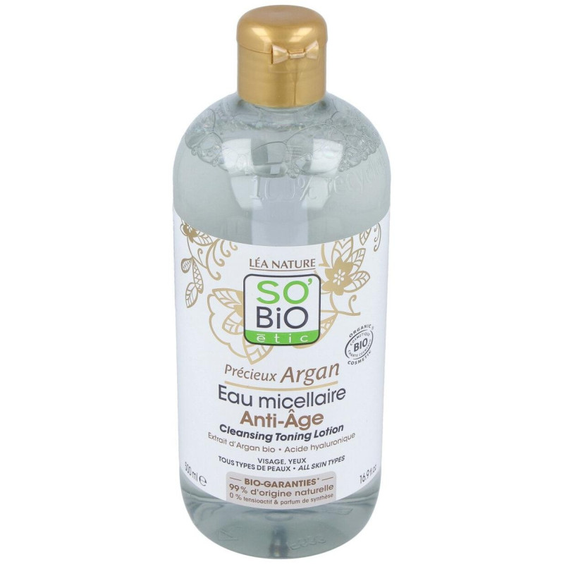 Agua Micelar Antiedad Hialurónico Argán Bio 500ml - So Bio Etic