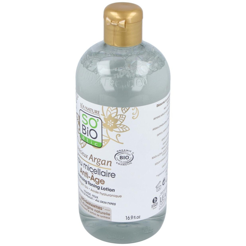 Agua Micelar Antiedad Hialurónico Argán Bio 500ml - So Bio Etic