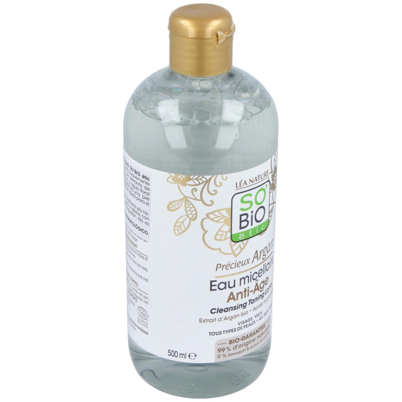 Agua Micelar Antiedad Hialurónico Argán Bio 500ml - So Bio Etic