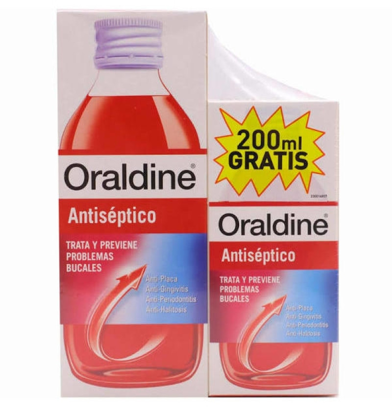 Oraldine Antiseptico (1 Envase 400 ml + 1 Envase 200 ml Pack) - Johnson&johnson
