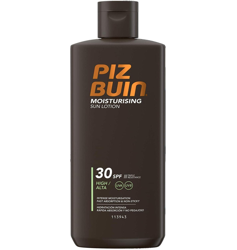 Piz Buin Moisturising Locion Solar Hidratante - Spf - 30 Proteccion Media (1 Envase 200 ml) - Johnson&johnson