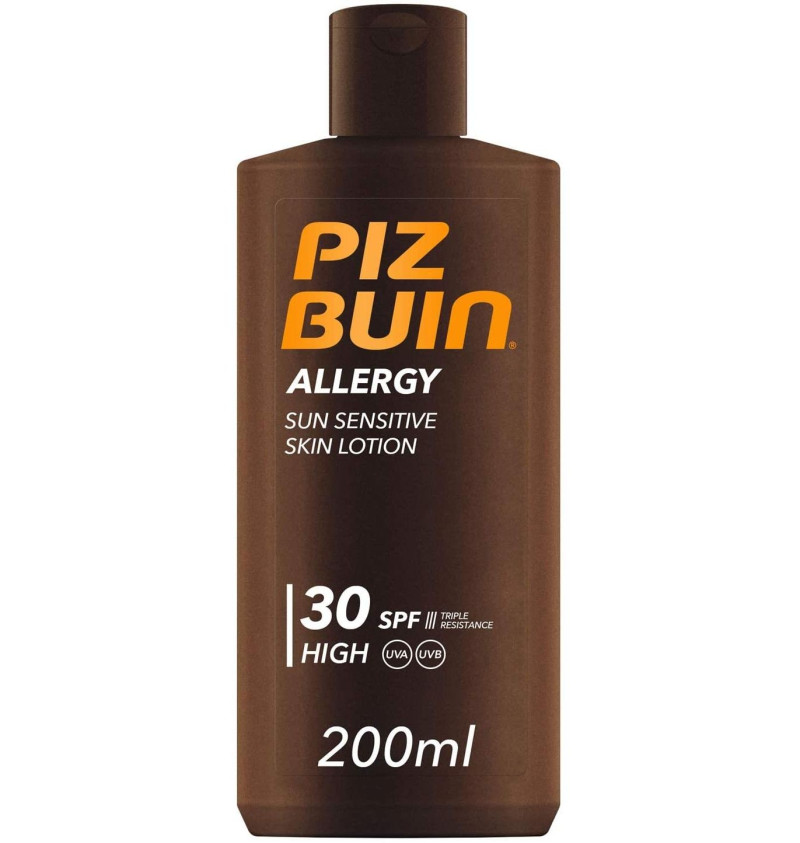 Piz Buin Allergy Locion Piel Sensible al Sol Spf 30 - Proteccion Alta (1 Envase 200 ml) - Johnson&johnson