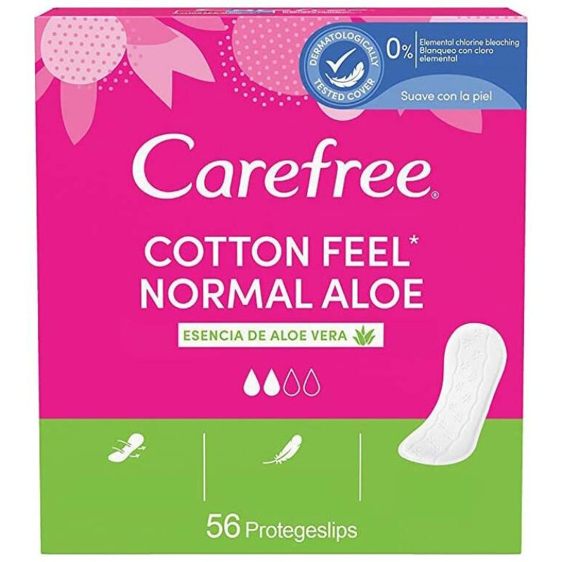 Carefree Normal Aloe Protector Cotton 56uds - Carefree