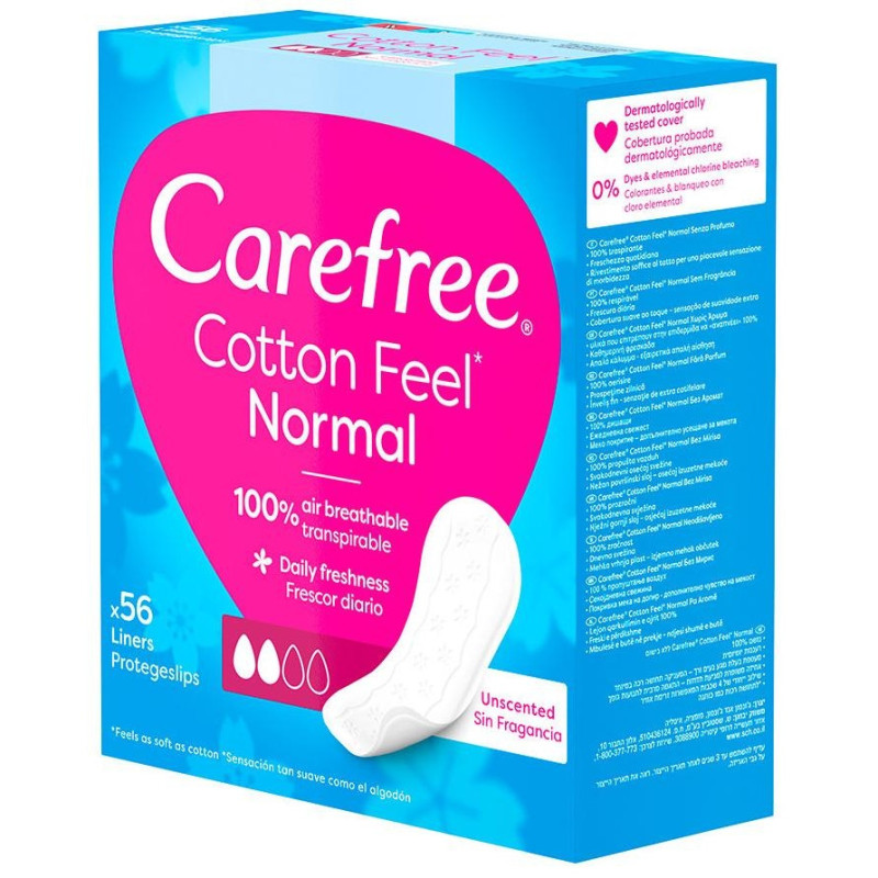 Cotton Feel Normal sin Fragancia Talla S/m 56uds - Carefree