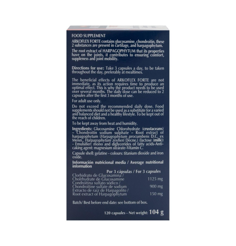 Arkoflex Forte Glucosamina Condroitina Y Harpagofito (120 Capsulas)
