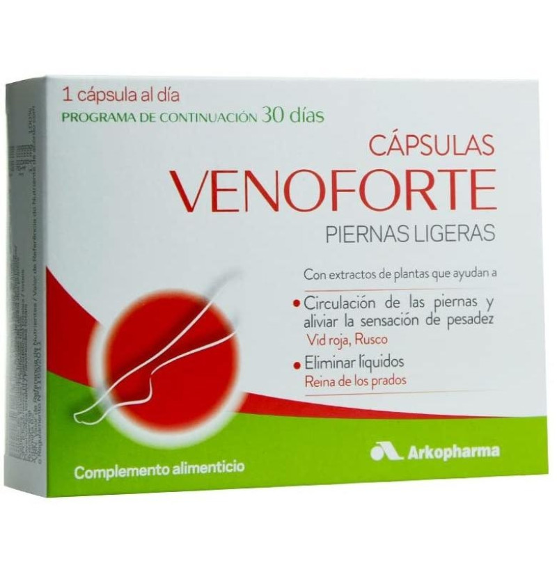 Venoforte Piernas Ligeras (30 Cápsulas) - Arkopharma