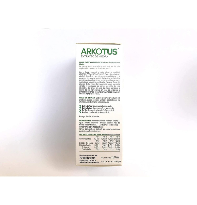 Arkotus Extracto de Hiedra (1 Envase 150 ml) - Arkopharma