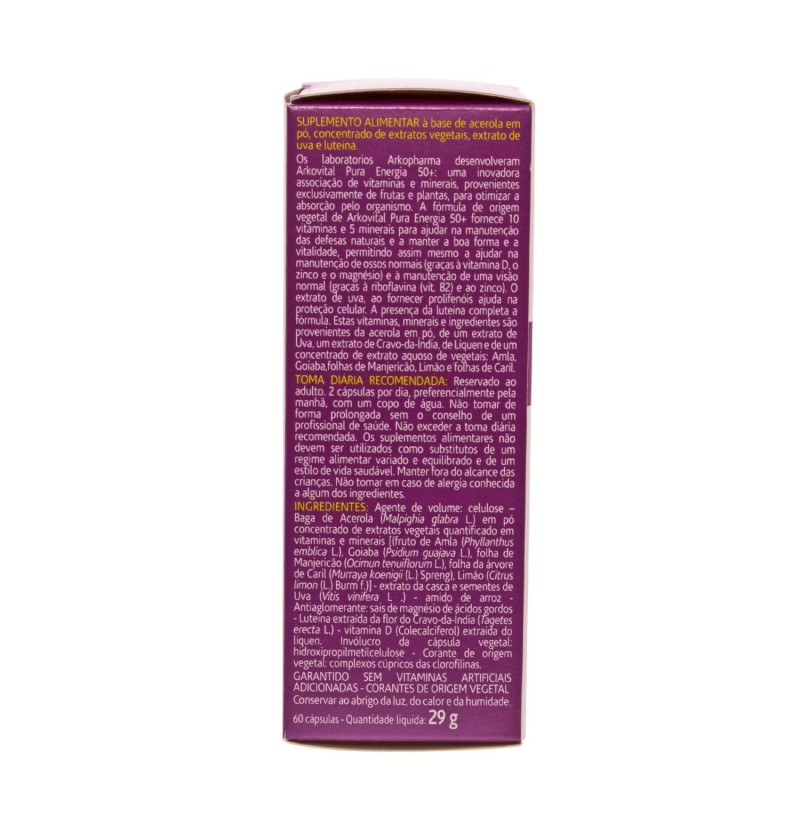 Arkovital Pura Energia 50+ (60 Cápsulas) - Arkopharma