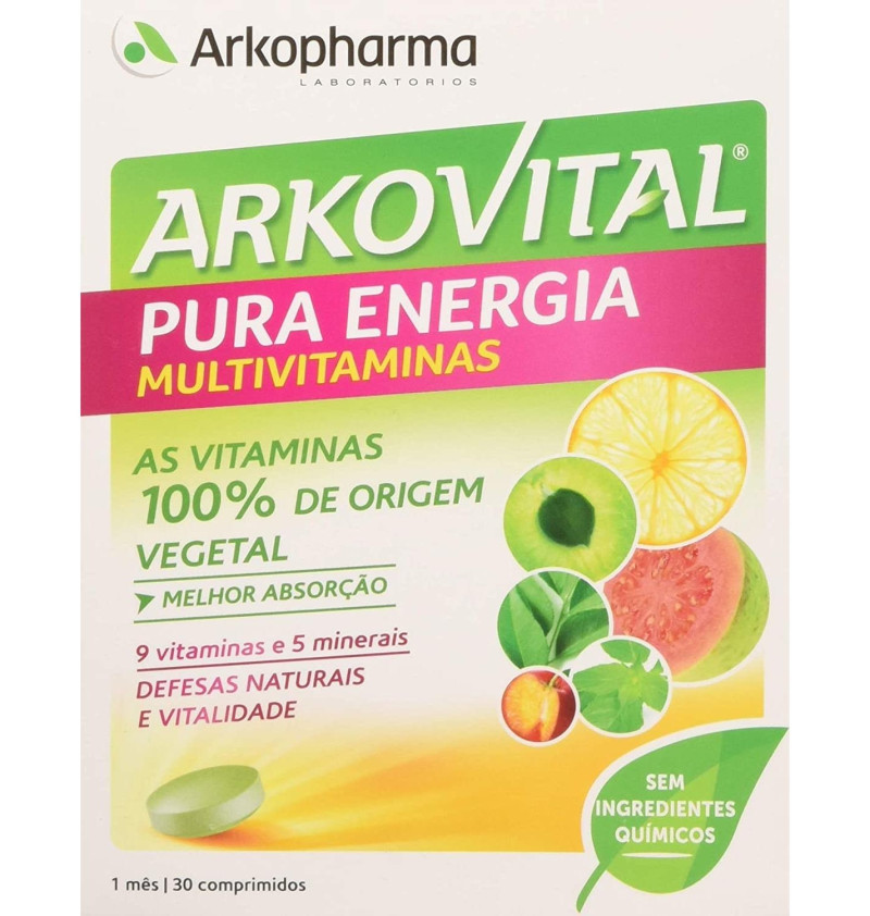 Arkovital Pura Energia Multivitaminico (30 Comprimidos) - Arkopharma