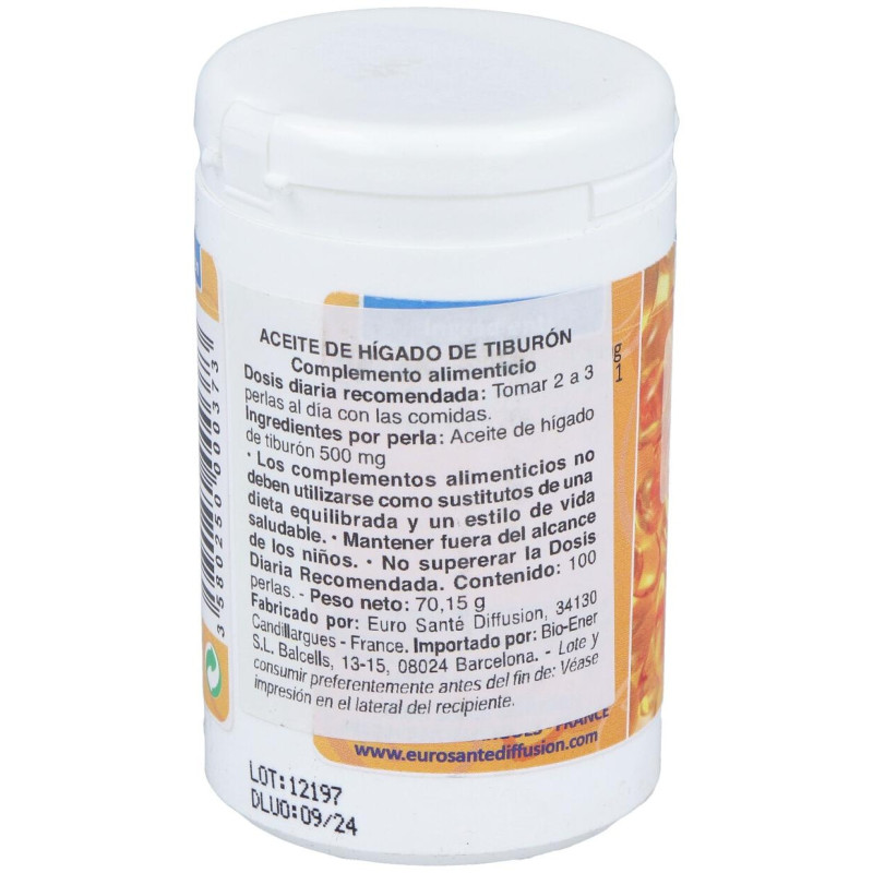 Aceite De Higado De Tiburon 500Mg. 100Cap.