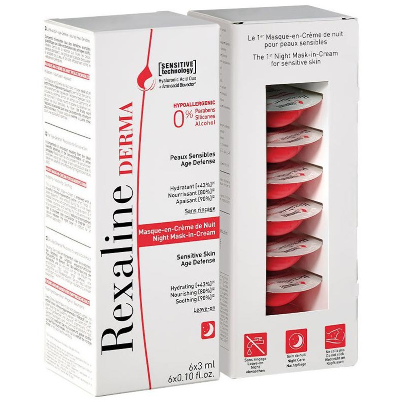 Derma Night Mask - In - Cream 6x3ml - Rexaline