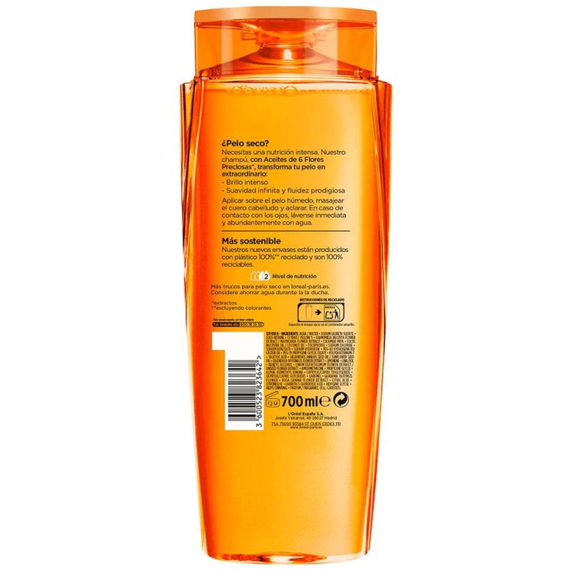 Elvive Aceite Extraordinario Champú Nutritivo 700 ml - L'oral Paris