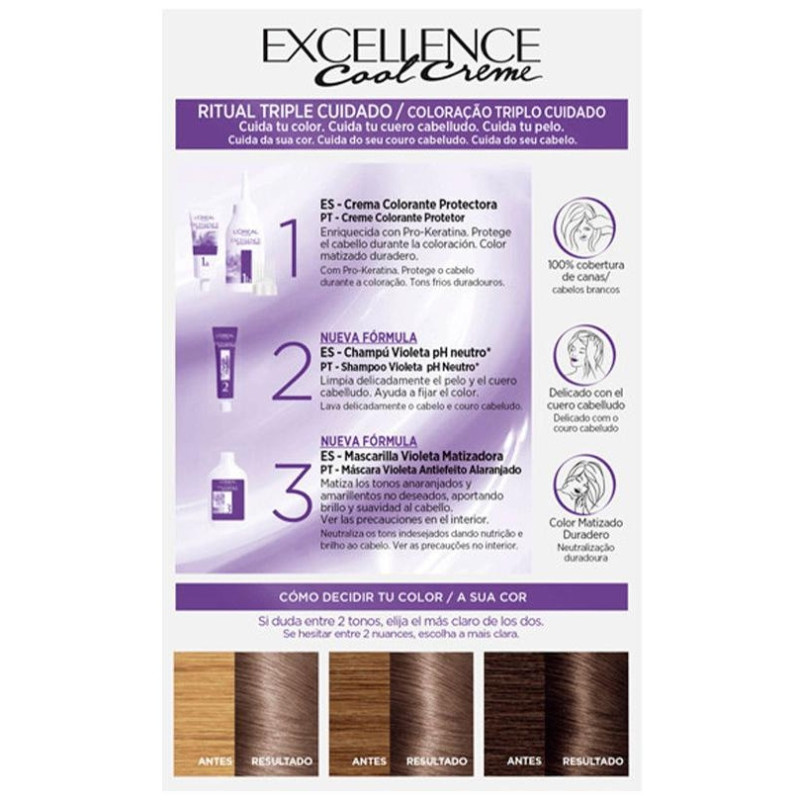 L'oréal Paris Excellence 7.11 Rubio Ceniza Intenso 192ml - L'oral
