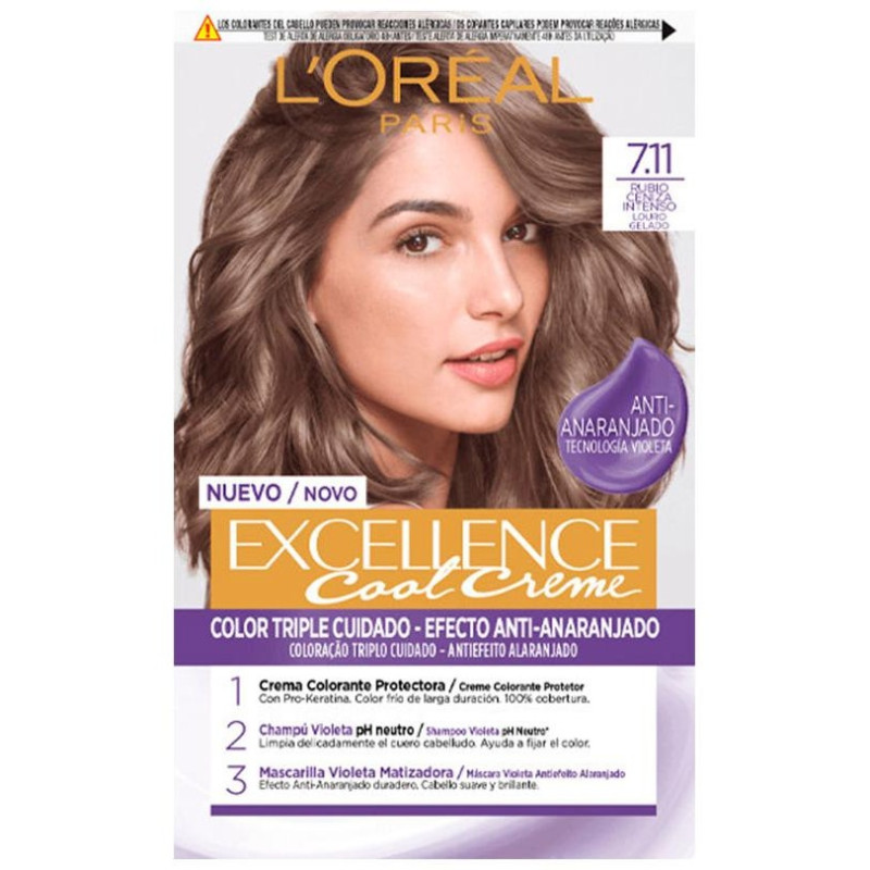 L'oréal Paris Excellence 7.11 Rubio Ceniza Intenso 192ml - L'oral