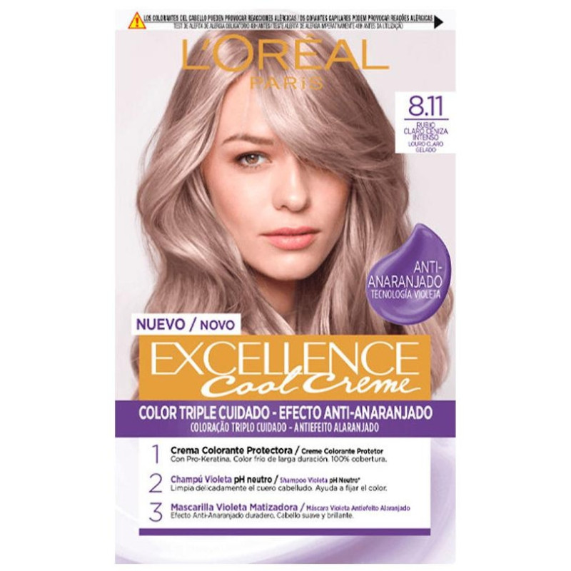 L'Oréal Excellence Creme Tinte 811 Rubio Claro Ceniza 192Ml