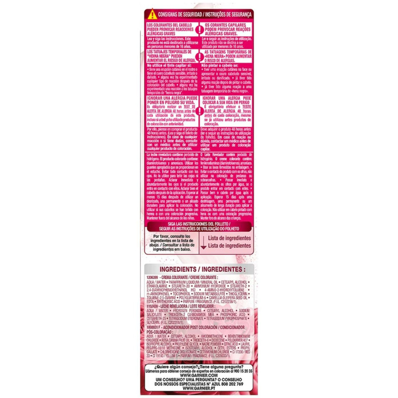 Color Sensation N°3.16 Violin Intenso 4uds - Garnier