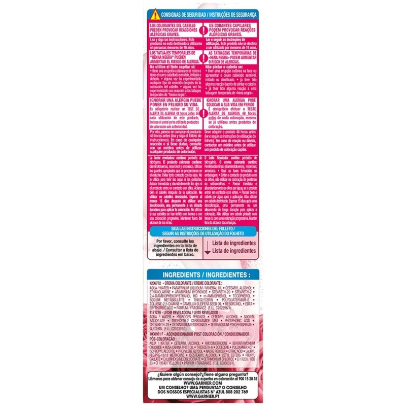 Garnier Color Sensation N°1.10 Rubio Extra Claro 4Uds