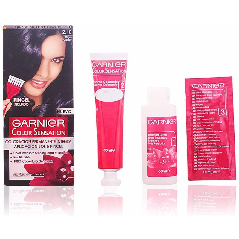 Color Sensation N°2.10 Negro Azulado 4uds - Garnier