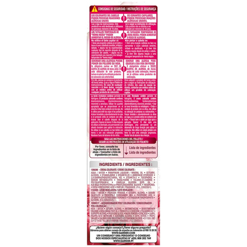 Color Sensation N°2.10 Negro Azulado 4uds - Garnier