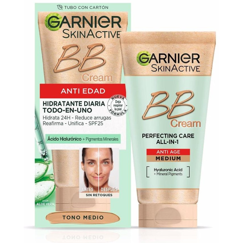 Skin Naturals Bb Cream Antiedad Medium 50ml - Garnier