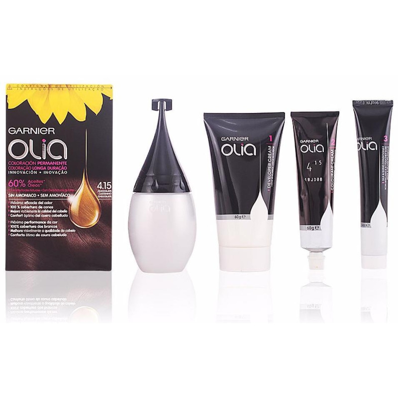 Olia Coloración Permanente N°4.15 Chocolate 4uds - Garnier