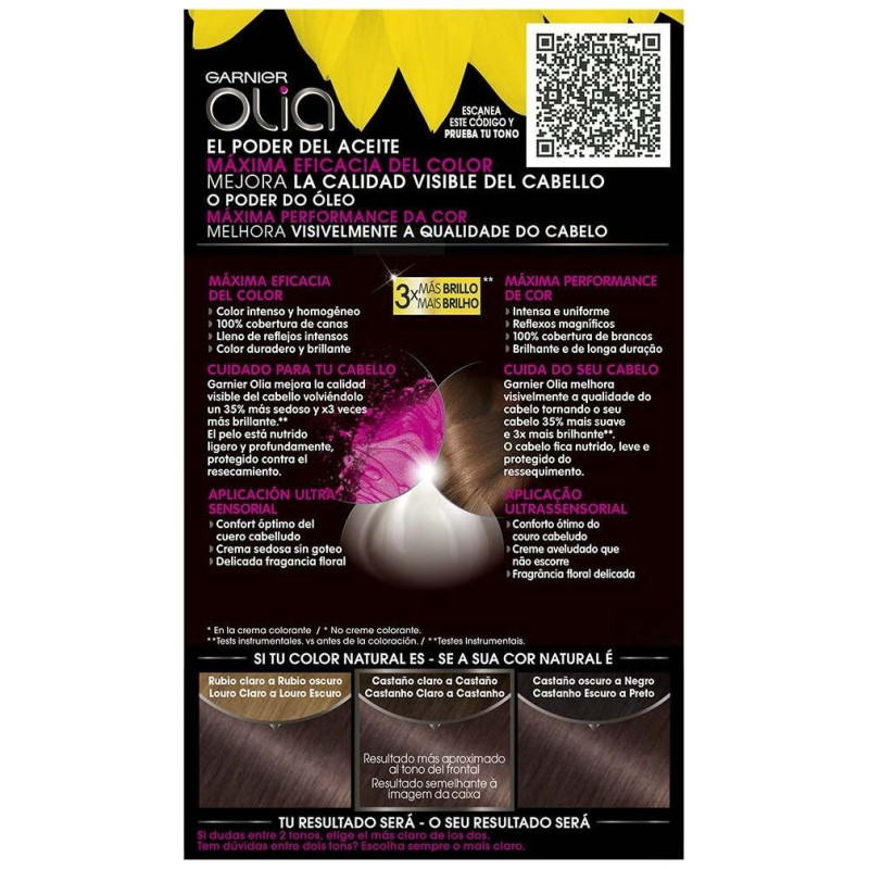 Olia Coloración Permanente N°4.15 Chocolate 4uds - Garnier