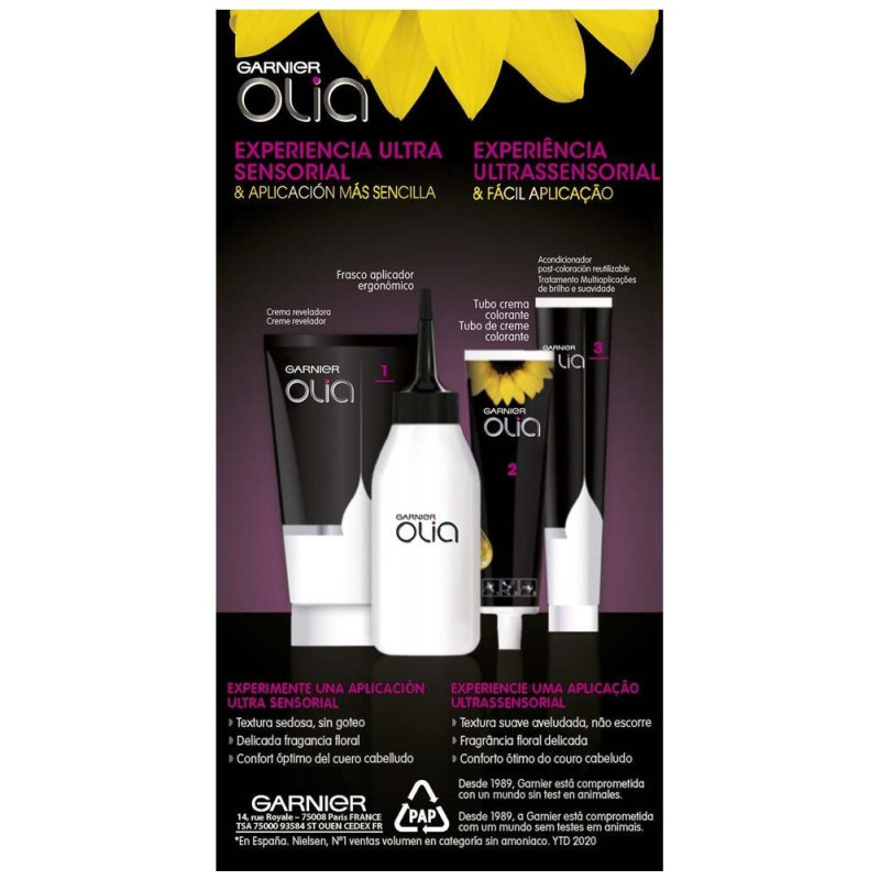 Garnier Olia Coloración Permanente N°9.0 Rubio Muy Claro 4Uds
