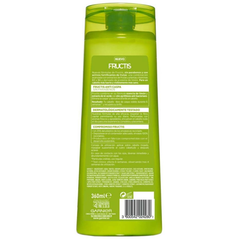 Fructis Champú Anticaspa Fortificante 380ml - Garnier