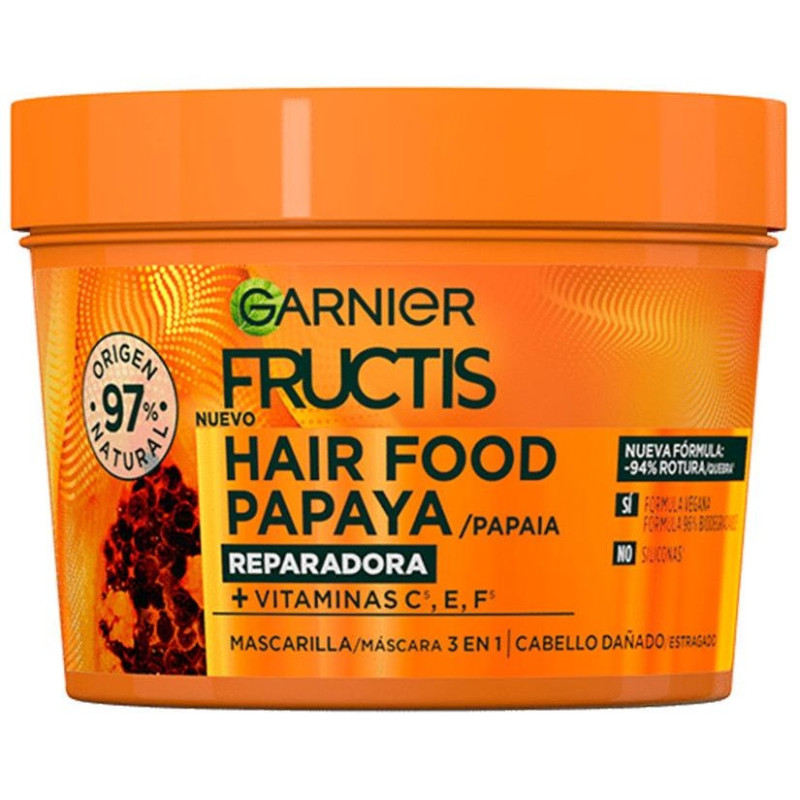 Fructis Hair Food Papaya Mascarilla Reparadora 390 ml - Garnier