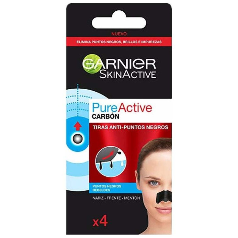 Pure Active Carbon Tiras Anti Puntos Negros 4uds - Garnier