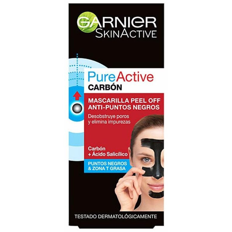 Garnier Pure Active Carbon Mascarilla Peel-Off Puntos Negros 50Ml