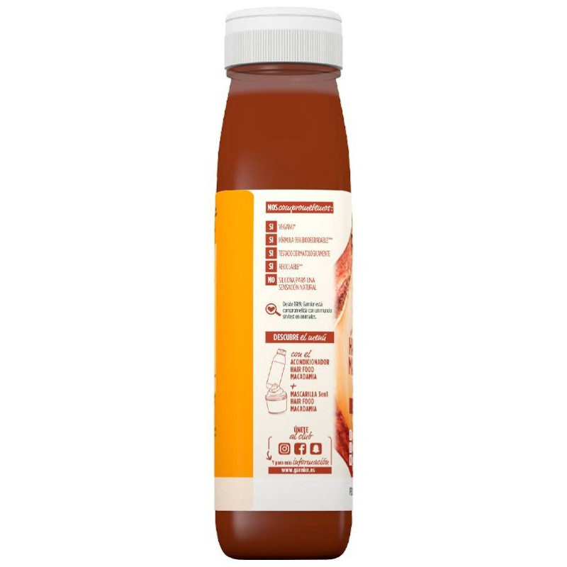 Fructis Hair Food Champú Macadamia Alisadora 350ml - Garnier