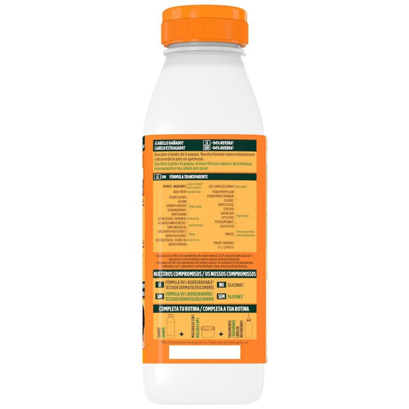 Fructis Hair Food Papaya Acondicionador Reparador 350ml - Garnier