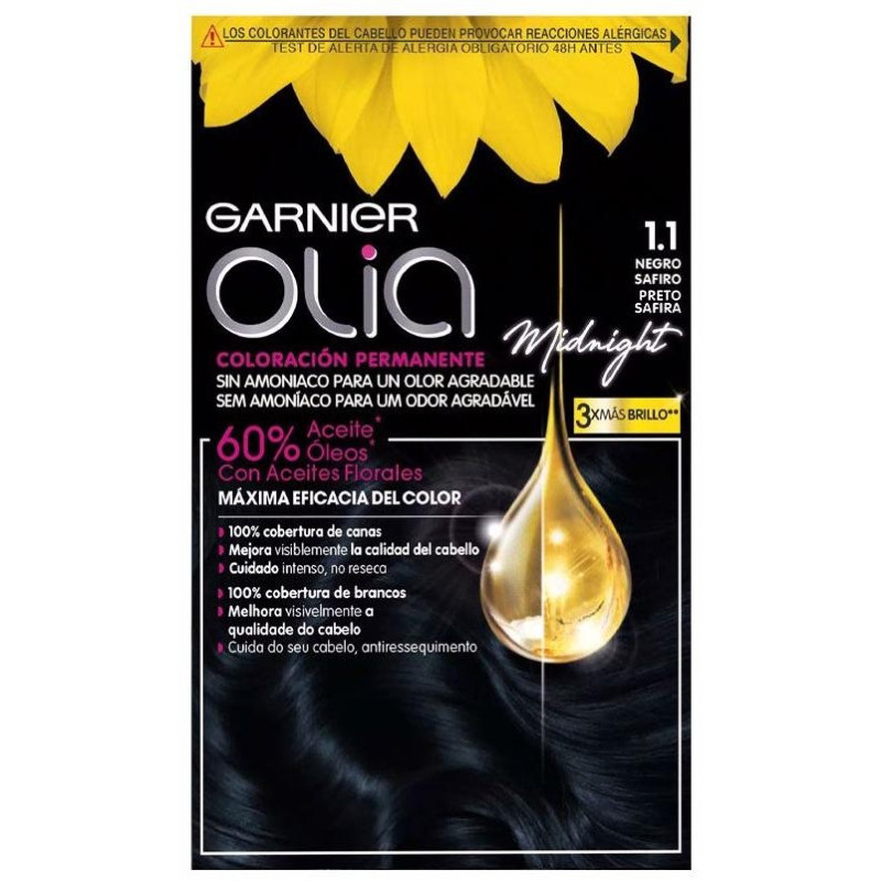 Kit Olia Coloración Permanente 110 Black Sapphire - Garnier