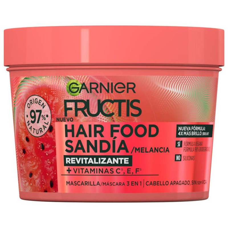 Fructis Hair Food Sandía Mascarilla Revitalizante 350ml - Garnier