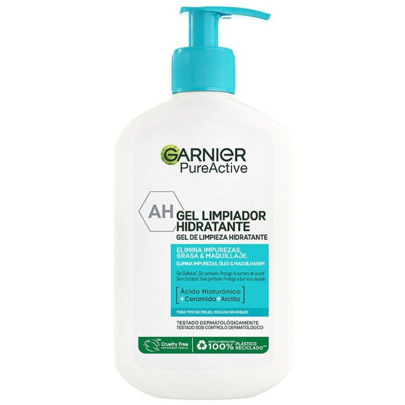Pure Active Gel Limpiador Hidratante 250ml - Garnier